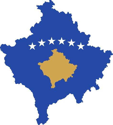 flag map of kosovo