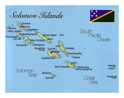 flag map of solomon islands