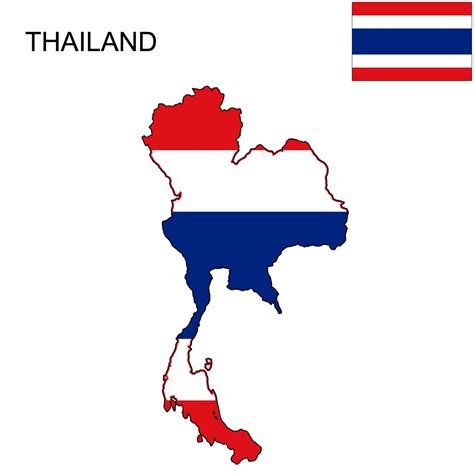 flag map of thailand