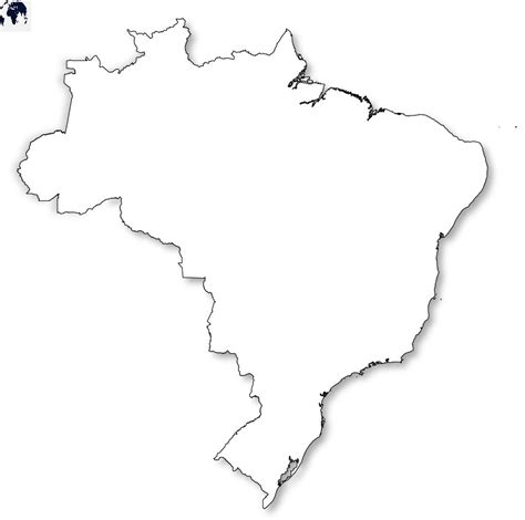 flag outline map of brazil