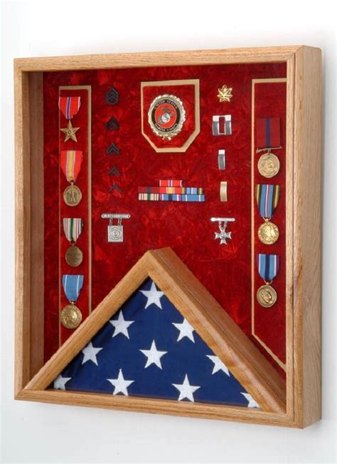 Flag Shadow Box Medal Display