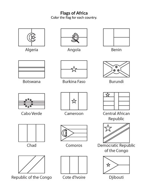 Flags Of The World Coloring Pages Pdf