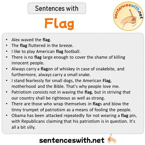Flags Easy Sentence