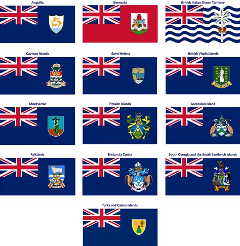 flags with union jack in top left corner