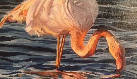 Le Flamant Rose Tableau A La Peinture A L Huile Prix 120 De Vanessa Mancini Art Painting Flamingo