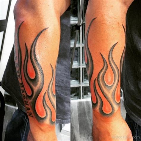 Inspiring Flame Arm Tattoo Designs References