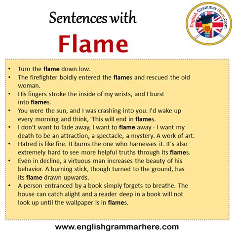 Flame Make The Sentence