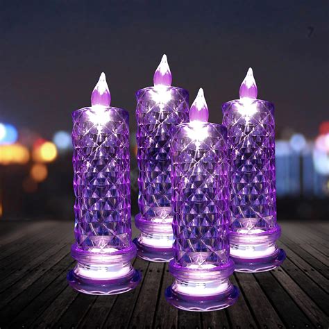 Flameless Candles Purple
