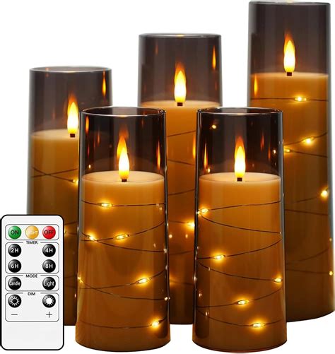 Flameless Candles Set With Remote