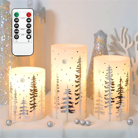 Flameless Holiday Candles Timer