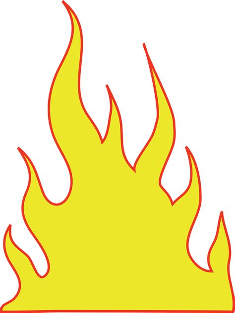 flames drawing template
