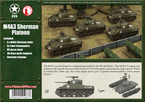 flames of war m4a3 instructions