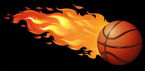 flaming basketball svg