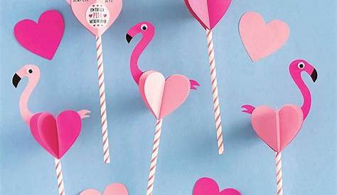 Flamingo Valentines Craft Mad Family Fun Heart