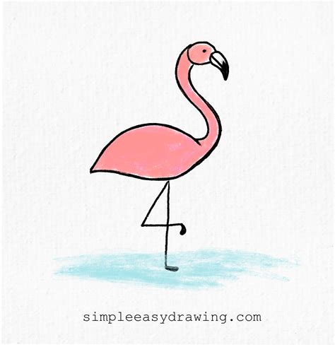 Flamingo Drawing Easy