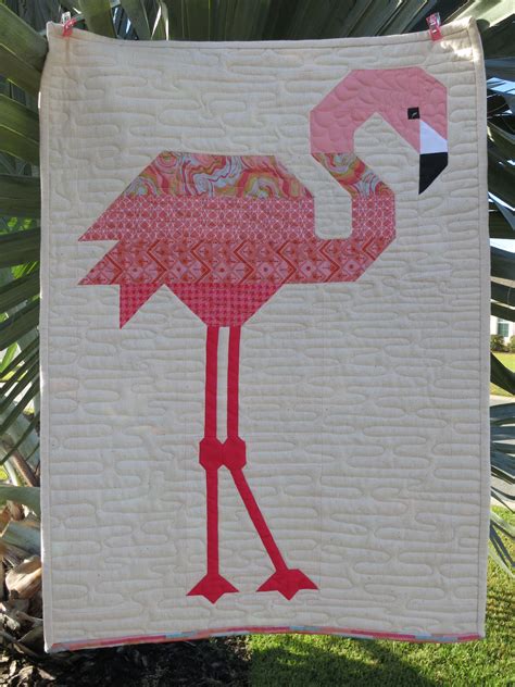 flamingo quilt block pattern free