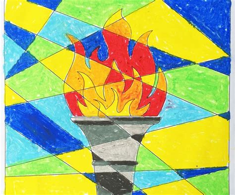 flamme olympique 2024 art visuel