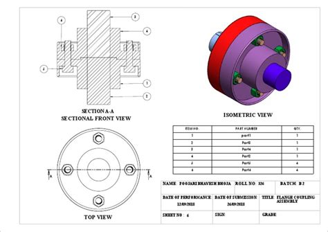 Flange Coupling Assembly Drawing Pdf