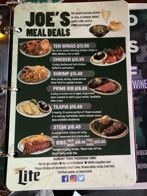 flanigan's menu