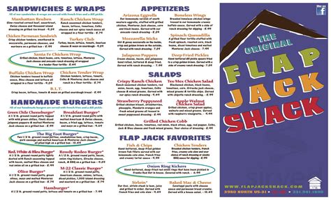 Flap Jack Menu