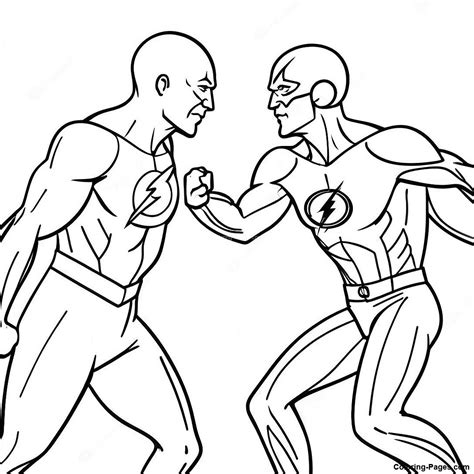 Flash Vs Reverse Flash Coloring Pages