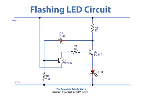Flashing Led Circuit Using Transistor