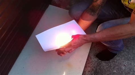 Flashlight Burning Paper