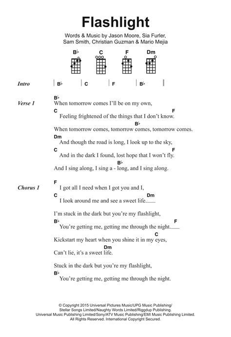Flashlight Guitar Chords