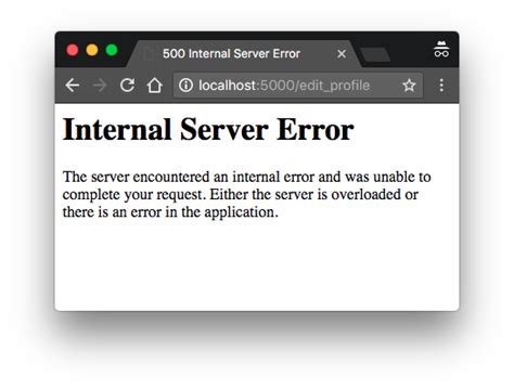 Flask Internal Server Error Handling
