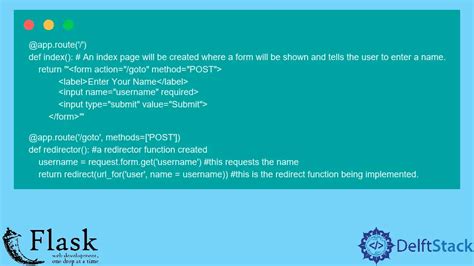 Flask Python Redirect