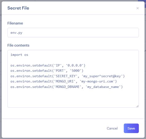 Flask Read Env Variable