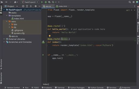 Flask With Pycharm
