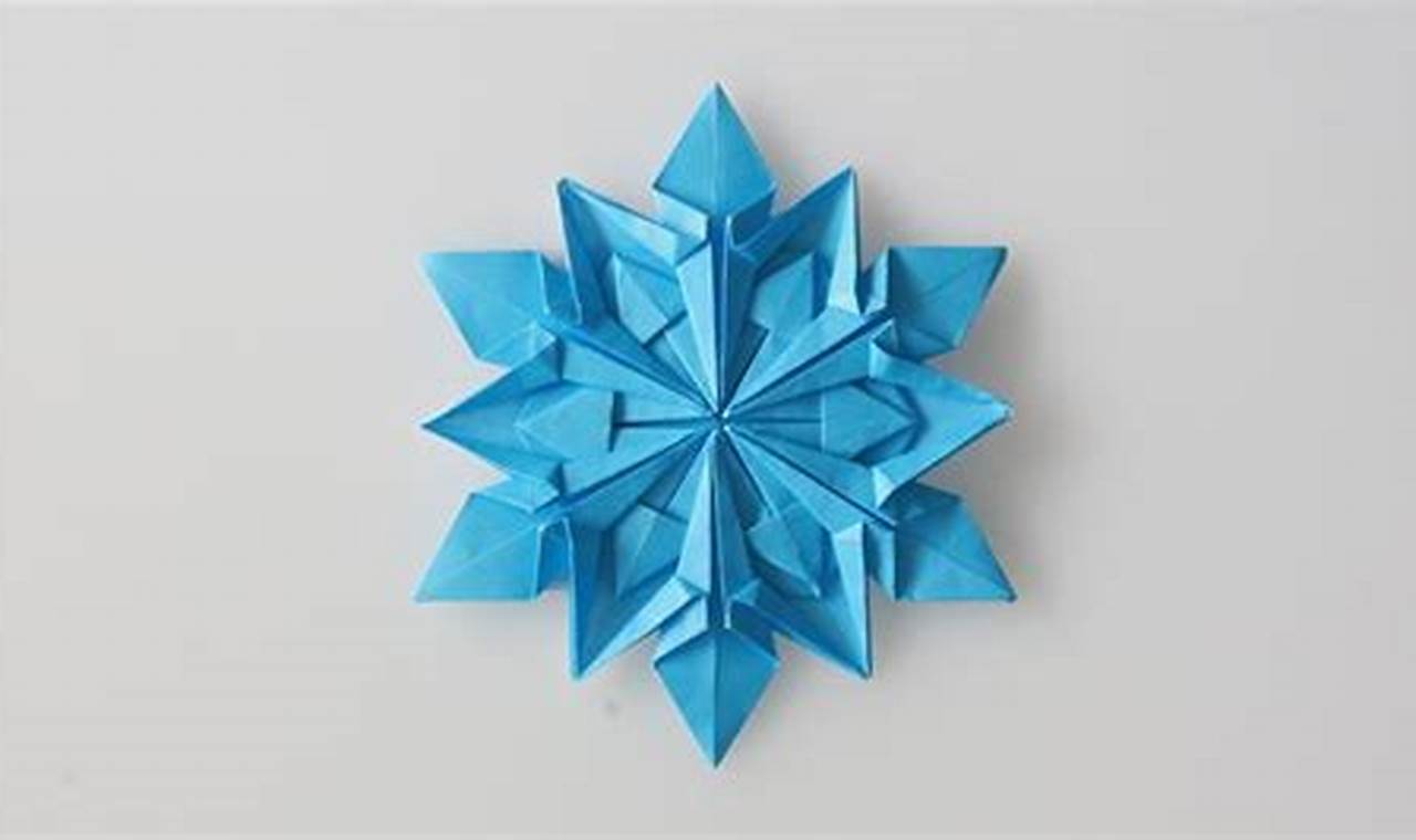 flat origami snowflake