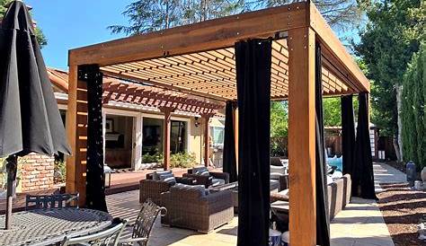 How to give a flat roof covered pergola some form with a