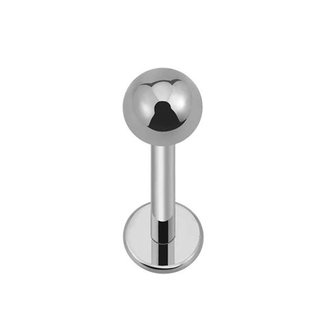 flat back nose stud titanium