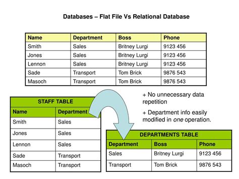 Flat File And Relational Database