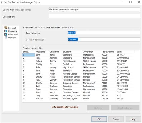 Flat File Connection Manager