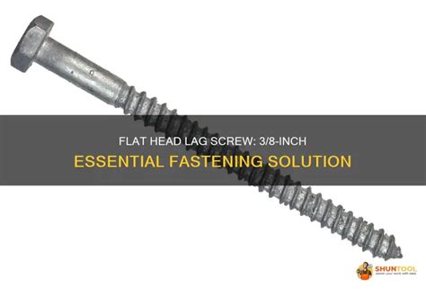 Flat Head Lag Screw 3/8