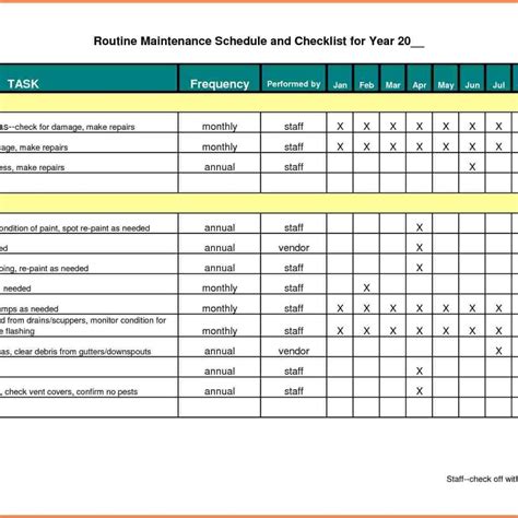 Flat Maintenance Excel Sheet