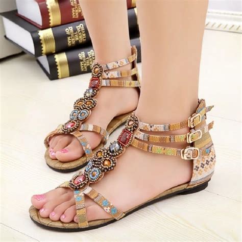 flat sandals with ankle strap