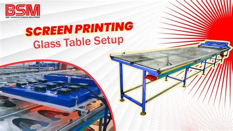 Flat Screen Printing Glass Table