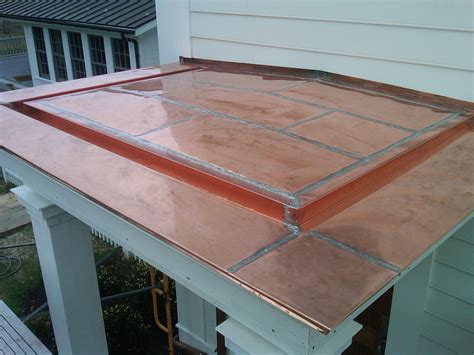 flat seam copper roof panels