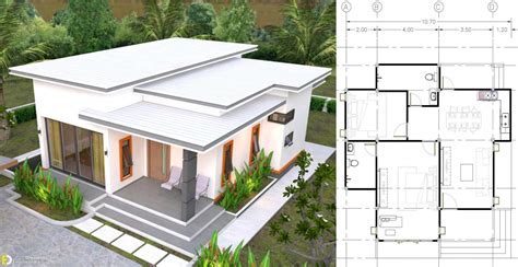 flat top roof home plans
