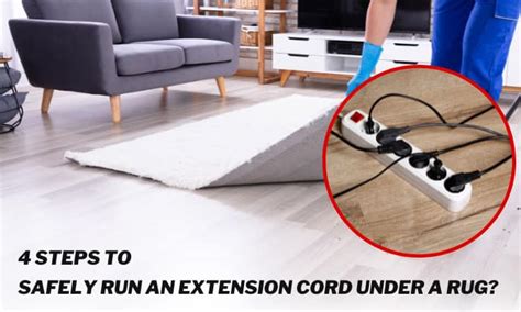 flat wire extension cord under rug