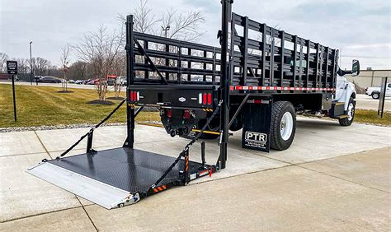 flatbed truck rental with forklift