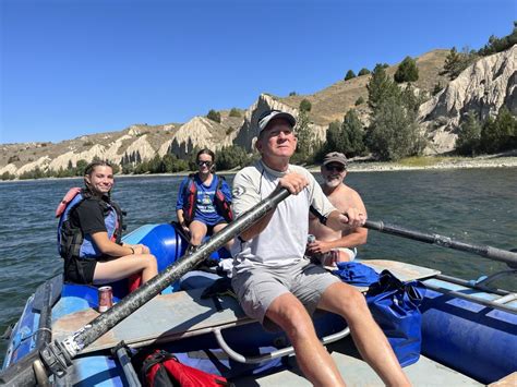 On the bleachers Rafting on the Flathead