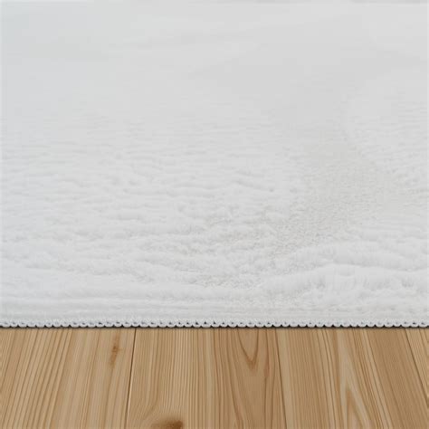 Amazon.de Hochflor Langflor Teppich Pindos in Weiß, Flauschig, Ökotex