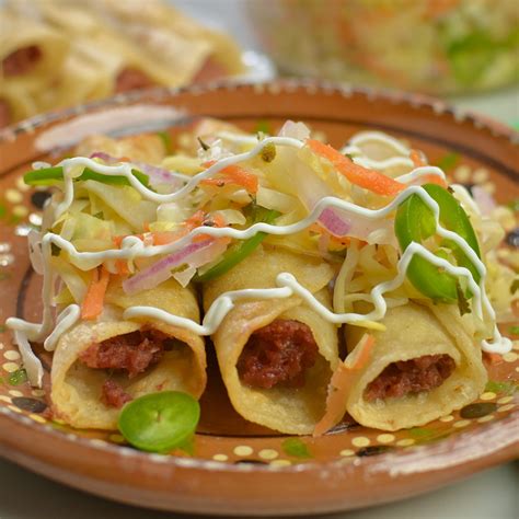 Flautas With Cabbage