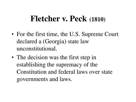 fletcher v peck decision