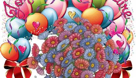 Joyeux anniversaire fleurs gif animé 29 » GIF Images Download